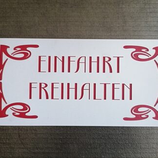Einfahrt freihalten