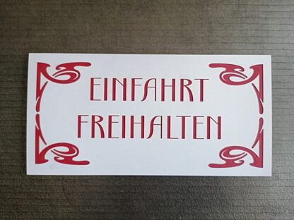 Einfahrt freihalten