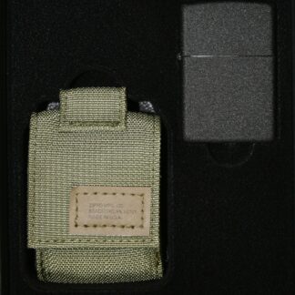 Zippo Black Crackle Geschenkset