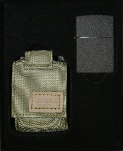 Zippo Black Crackle Geschenkset