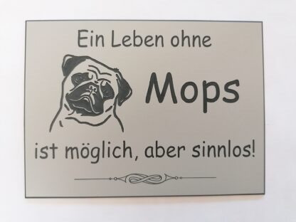 Schild "Mops"