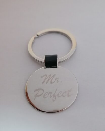 Schlüsselanhänger "Mr. Perfect" rund – Bild 2
