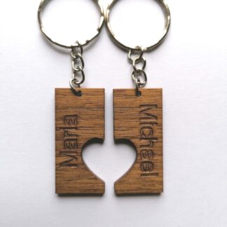 Partner Schlüsselanhänger Holz