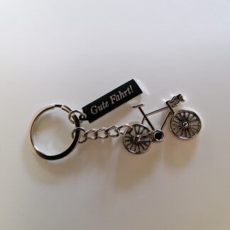 Schlüsselanhänger "Fahrrad" mit Plakette "Gute Fahrt"